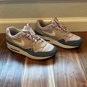 Nike Air Max 1 Sneakers in Pink and Teal